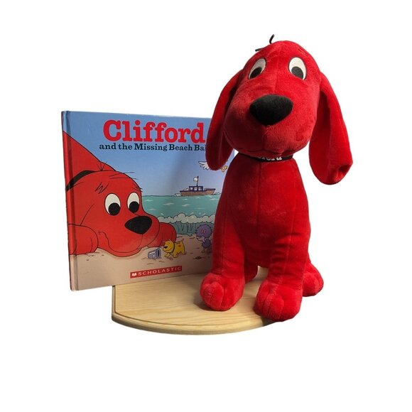 Clifford Plush Toy & Clifford And The Missing Beach Ball Scholastic Kohls Cares - Picture 1 of 10